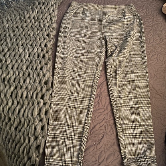 Black and white slack stretch pants - Picture 1 of 2